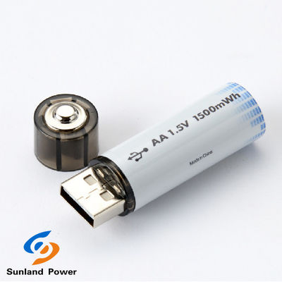 Ανανεώσιμη 1.5V AA μπαταρία ιόντων λιθίου με σύνδεσμο USB τύπου C